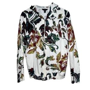 Soma Multicolor Floral Zip-Up Hoodie Jacket